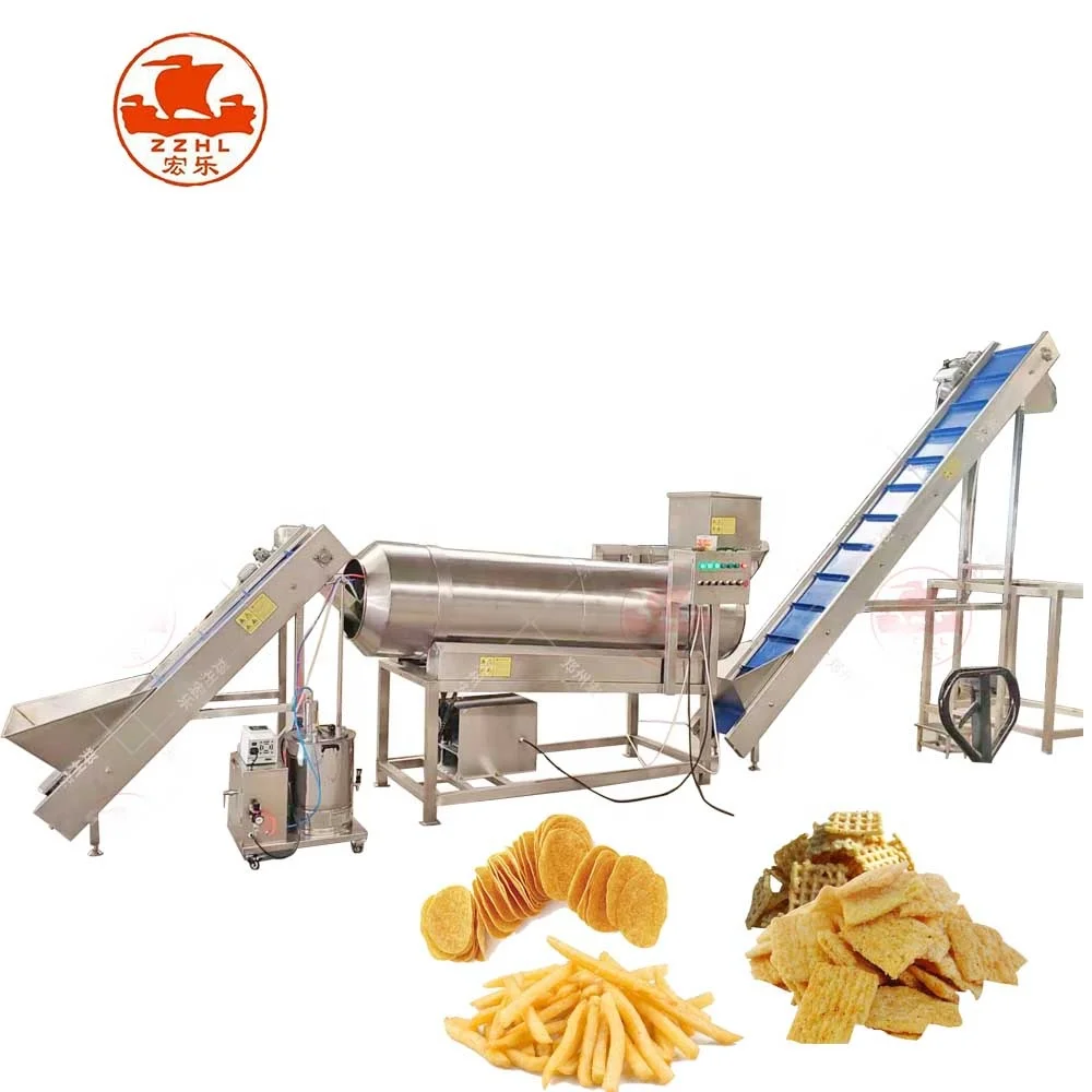 Máquina Mezcladora de Papas Fritas Automática Máquina Tambores para Snacks Saborizantes