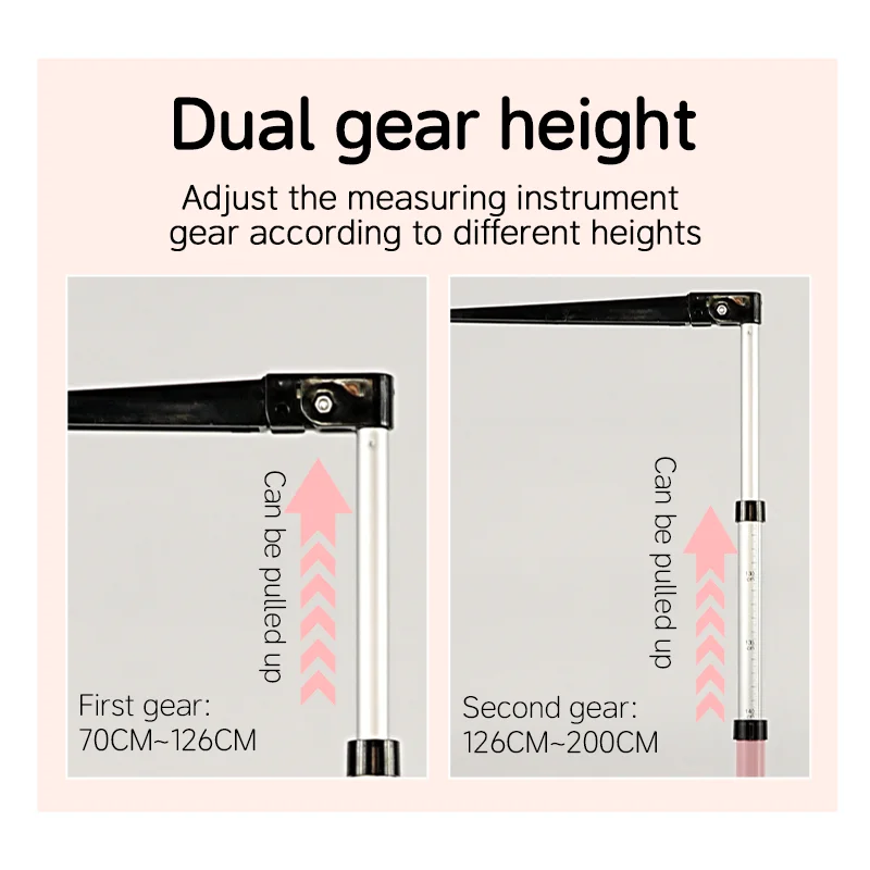 Wholesale 190cm Portable Medical Stadiometer Cheap Factory Height Measure Ruler with Telescopic Rod Stick & Sliding Headpiece