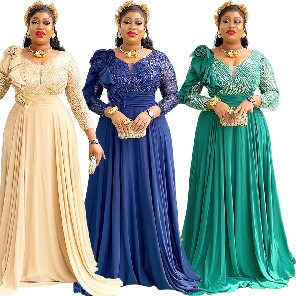 long evening dress with split Peacock Blue Halter Neck A-Line Long Prom Dress With Split, Emerald / 2