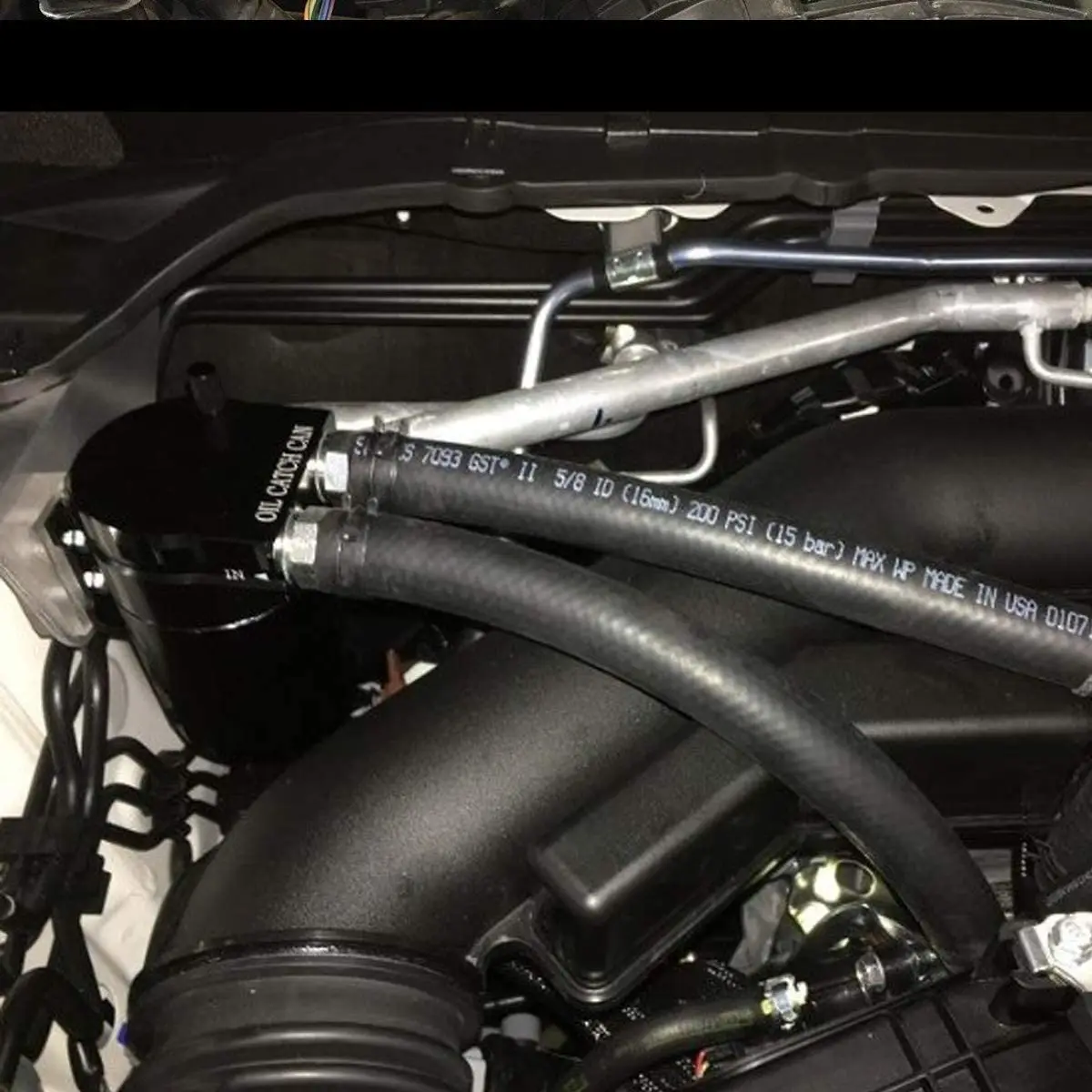 Маслоуловитель 300 мл алюминиевый высокополированный компактный резервный бак с перегородкой для дренажа двойным универсальным