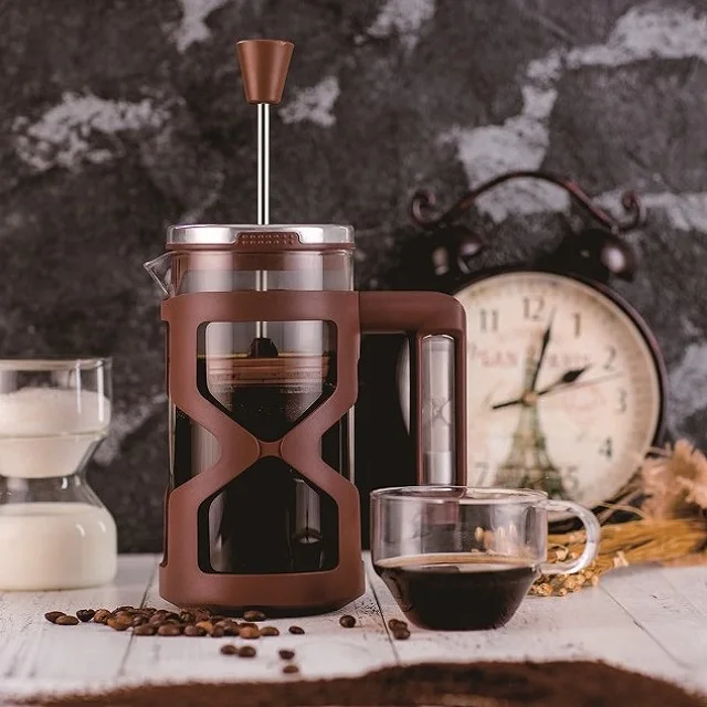 Prensa Francesa De Vidrio De Borosilicato Con Temporizador De 3 Minutos  Para Elaboración De Cerveza,Cafetera De Prensa Francesa Con Malla De Metal  - Buy Prensa En Francés,De Café De Vidrio Fabricante Product