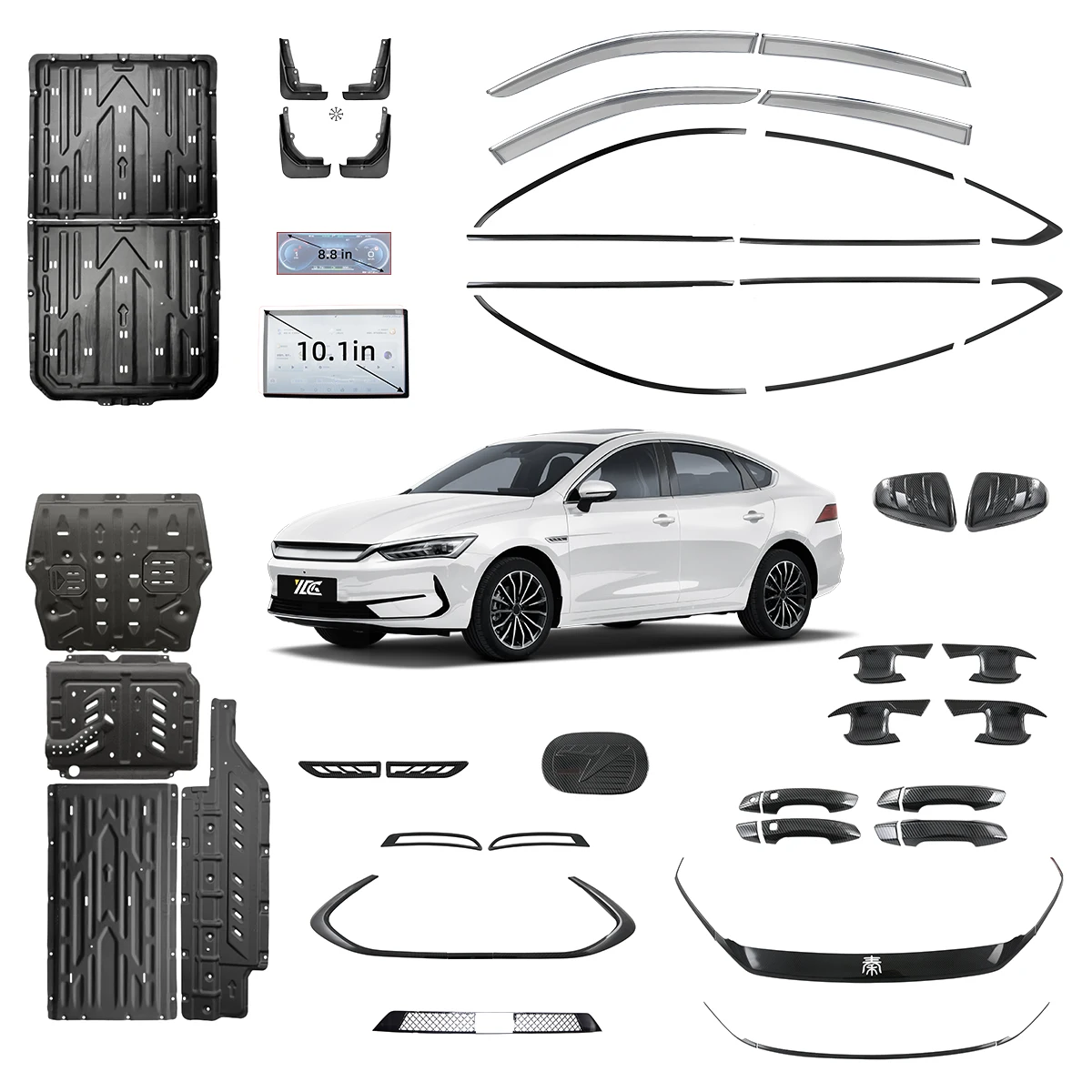 Battery Guard Skid Plate Chassis Guard Aluminium Magnesium Alloy Engine Protection Plate for BYD Qin Plus