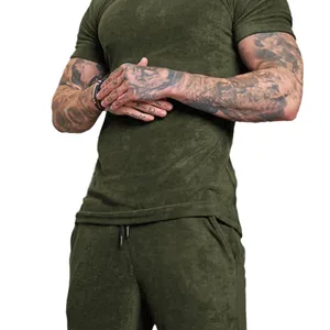 2025 Trendy and Fashionable Suede Casual Sports Shorts Short Sleeved Set