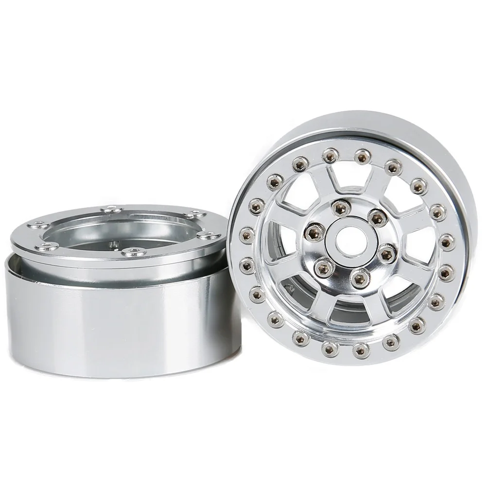 4PCS 1.9' Metal Beadlock Wheel Rims for 1/10 Rc Crawler Axial Scx10 II D90 CC01 D110
