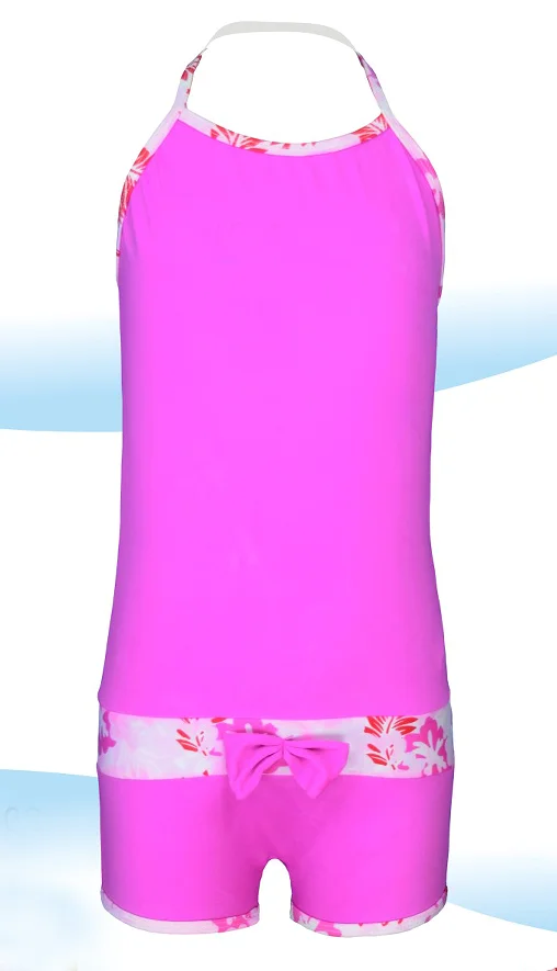 Изготовленный на заказ высококачественный слитный купальник бикини с регулируемыми лямками в простом стиле для маленьких девочек и детей