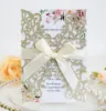 Light gold Glitter cover+insert+envelope+Bow