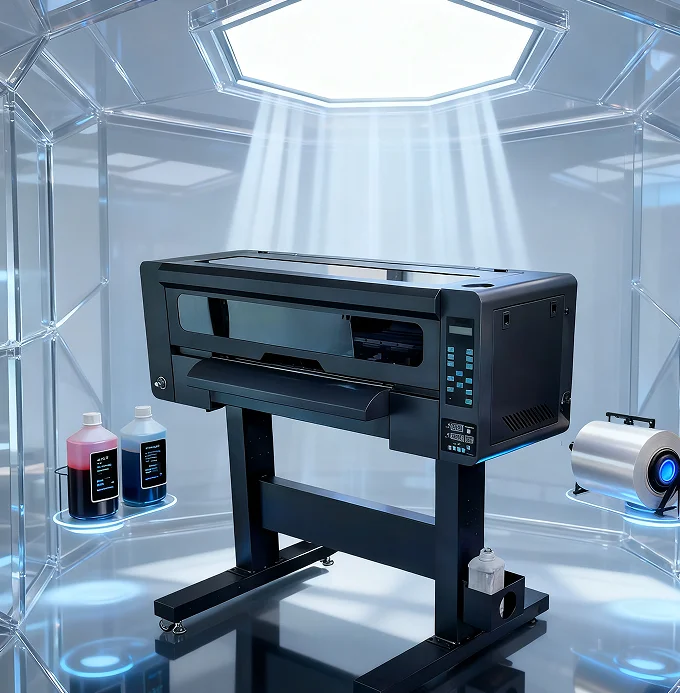 ERASUB New Heavy Duty A1 DTF Printer Dual Head DTF CMYKW Ink 60cm Large Format Powderless Machine 1 Year Warranty 1440DPI