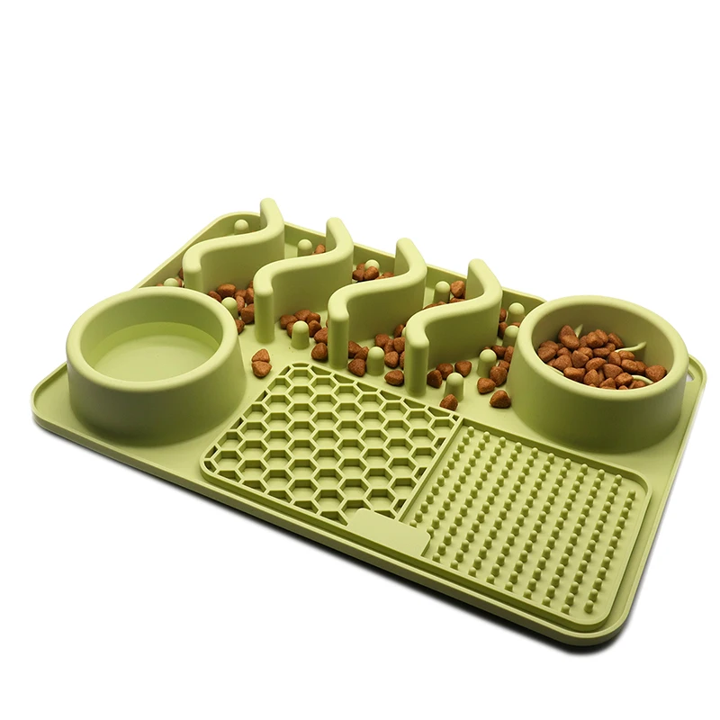 3 In 1 Silicone Pet Lick Mat For Dogs And Cats Slow Feeder Bowels
