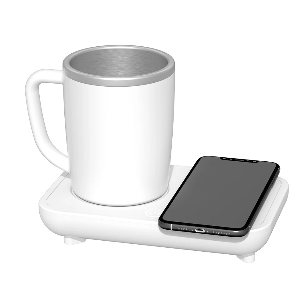 Mind Reader USB Coffee Mug Warmer Set for Desk, Tea Cup Warmer