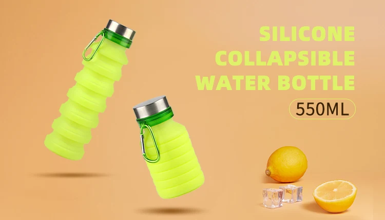 Collapsible Bottles Leakproof Reusable Bpa Free Silicone Foldable ...