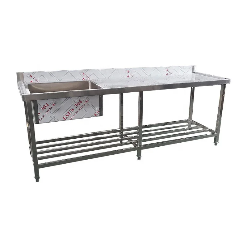 Раковина для лаборатории из нержавеющей стали металлическая лабораторная раковина больницы ручная мойка с нижней полкой и одной чашей Рабочий