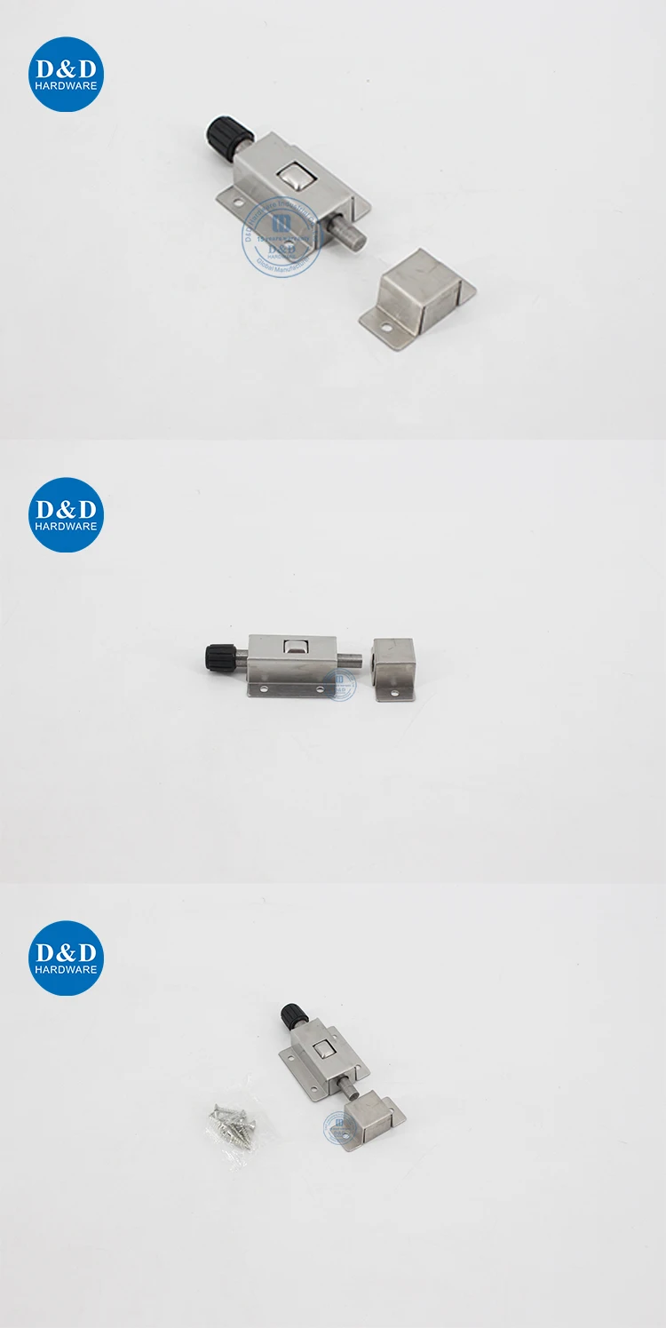 Stainless Steel Surface Mounted Flush Bolt Slide Latch Spring Automatic