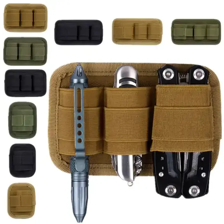Tactical Modular Insert Elastic Pen Panel Organizer Hook Backed Vest EDC Tool Flashlight Knife Holder