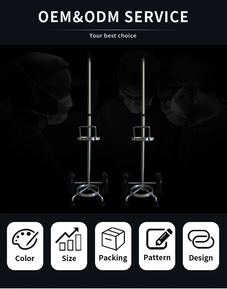 High Pressure Oxygen Medical Trolley Medical Oxygen Cart D&e For Sale