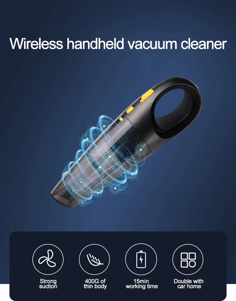 Portable Mini Car Vacuum Cleaner 12v Wireless Handheld Auto Vaccum For