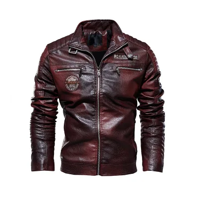 2021 New Men High Quality Fashion Coat Leather Jackets Motorcycle Style Male Casual Jackets For men outwear.