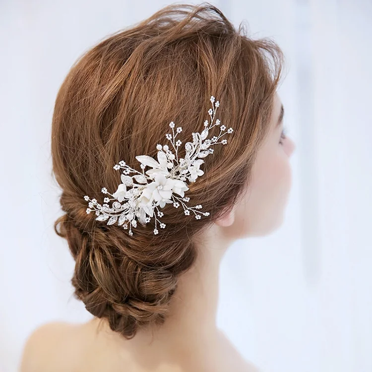 Handmade Wedding Hair Accessories Bridal Hair Comb with Rhinestone