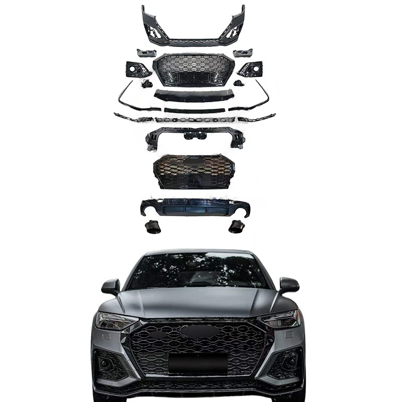 Genuine Body Kits For Audi Q5 Upgrade To Rsq5 Car Bumpers Front Lip ...