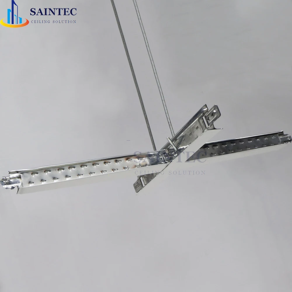Modern Style Galvanized Steel Decorative Ceiling T-Grid T-Bar False Ceiling Design 0.18-0.5mm Thickness 5+ Year Warranty