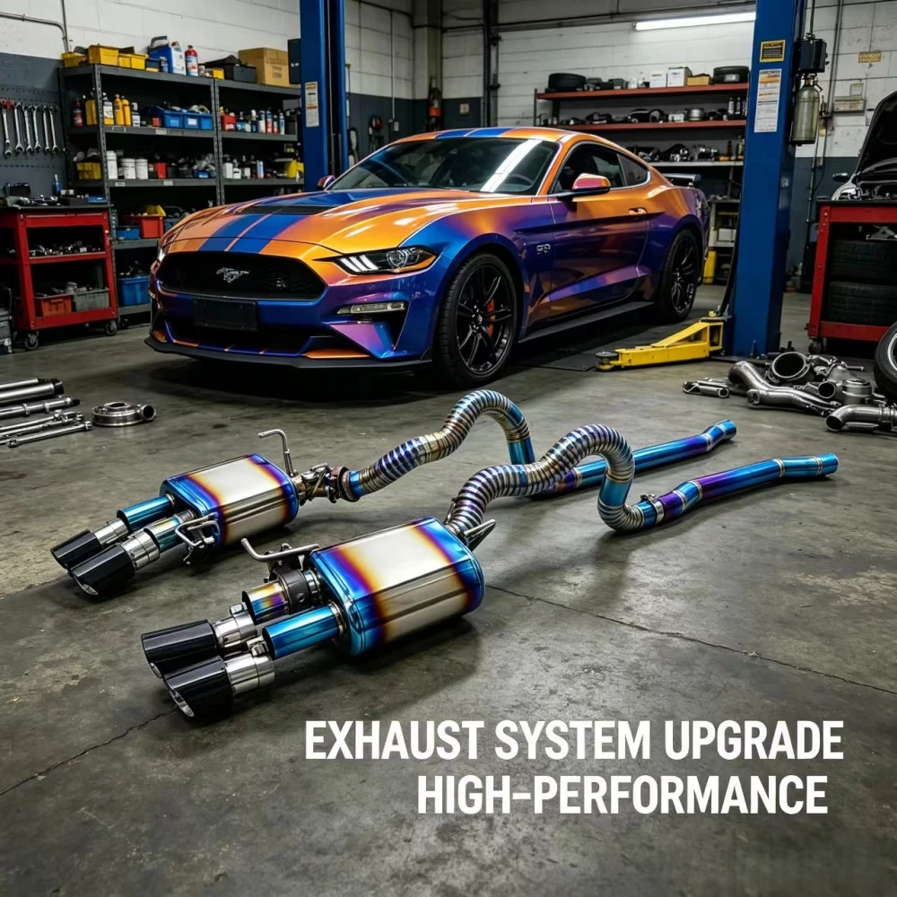 Titanium Alloy Catback Exhaust For Ford Mustang 5.0 5TH Generation 2010-2014 Valve Muffler Exhaust