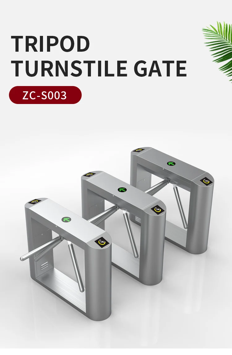 RFID Card & QR Code Reader Access Control Semi-Auto 304 Turnstile Gate ...