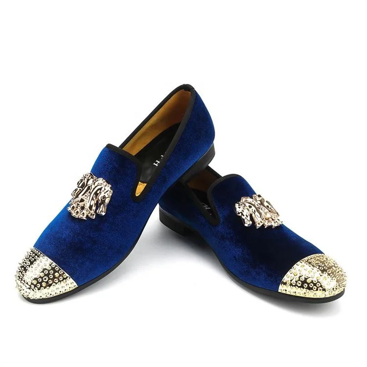 Heren Fluwelen Loafers Spiked Jurk Schoenen Met Gouden Gesp Voor Wedding  Party Dancing Metallic Slip Op Glitter Mode Prom Schoenen - Buy Mannen  Fluwelen Jurk Schoenen,Mannen Casual Schoenen,Mannen Mode Schoenen Product  on