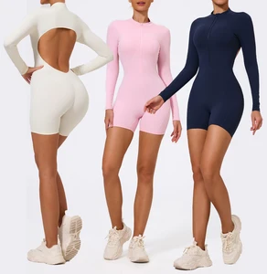 Women Sportswear Yoga Wear Outfit Custom Fitness Bodysuit Women Sports Clothes One Piece Rompers Workout Playsuit Yoga Jumpsuit