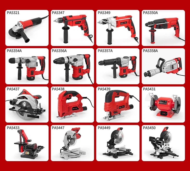 KAFUWELL PA5355A Power Tools 1500w Breaker Demolition Portable 42mm Hex Chuck Jack Hammer Drill