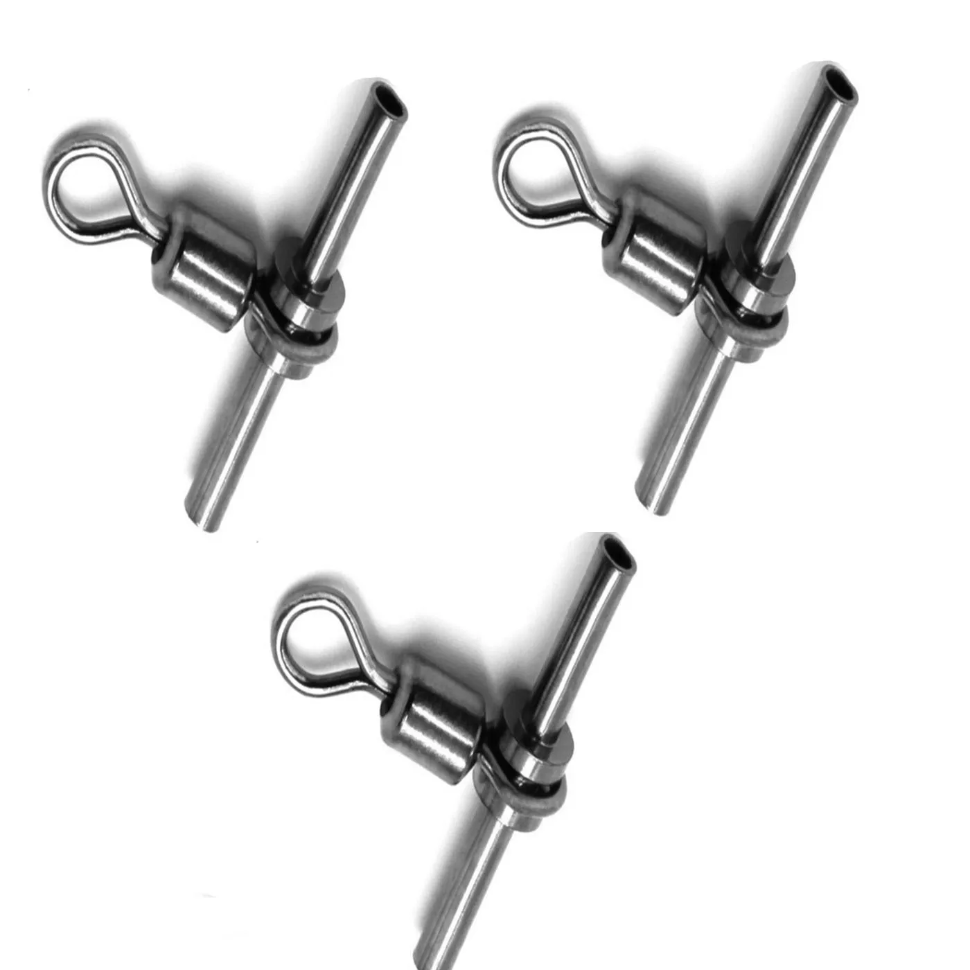AGOOL Fishing Sleeves Swivels 3 Way Cross Line Swivels T Shape Crimp Swivels Crane Swivel Heavy Duty Brass Triple Swivels For Deep Drop Rigs Salwater Fishing Tackle Accessories
