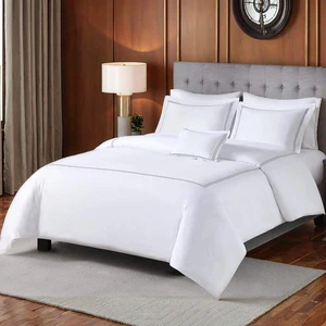 Embroidery Luxury 100% Cotton Hotel Duvet Cover Bedding Set