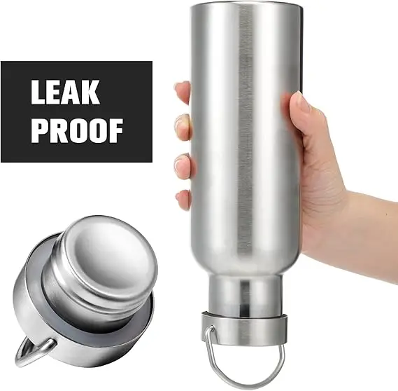 AHTECH Stainless Steel Sport Water Bottle - Double Wall Insulated