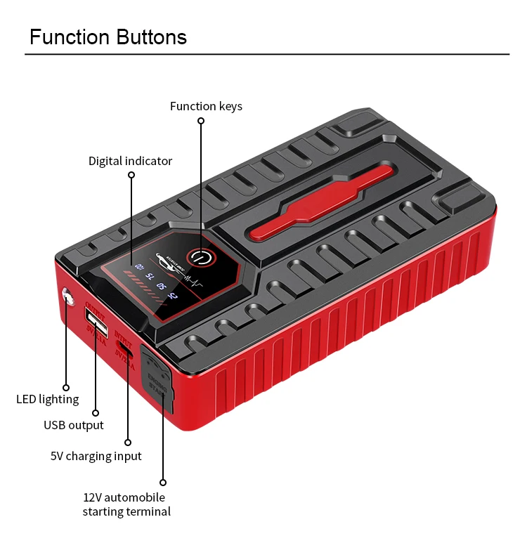 High Capacity 49800mAh 4 in 1 Car Jump Starter Air Pump 150PSI Air Compressor Emergency Starter Device Battery Booster Digital