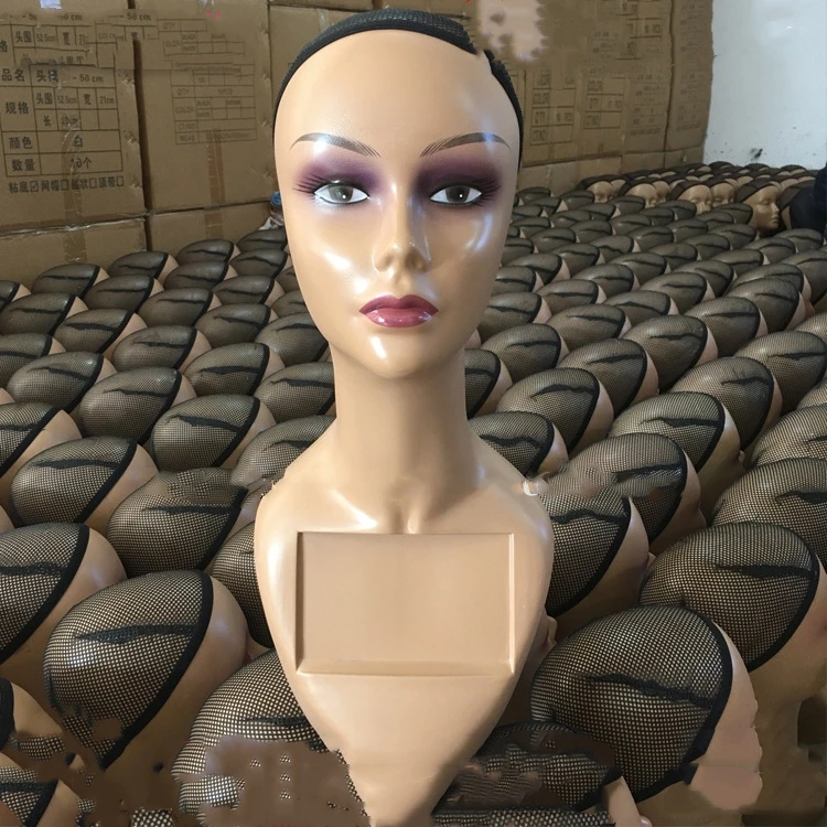 Mannequin Head Brown Skin Cheap Female Mannequin Head And Shoulders Mannequin Head For Makeup