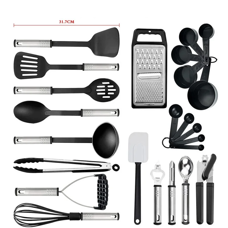 24 шт. набор кухонных принадлежностей из нержавеющей стали