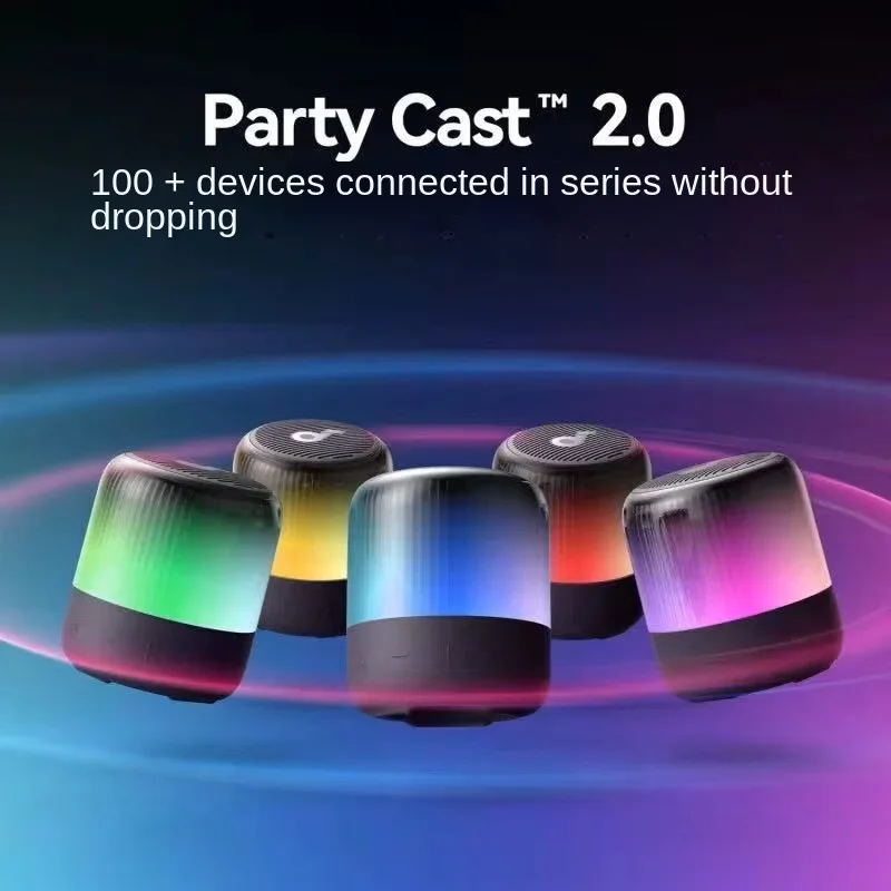  Soundcore Glow Mini Portable  Speaker Wireless IPX67 Waterproof with BassUp and PartyCast Technology