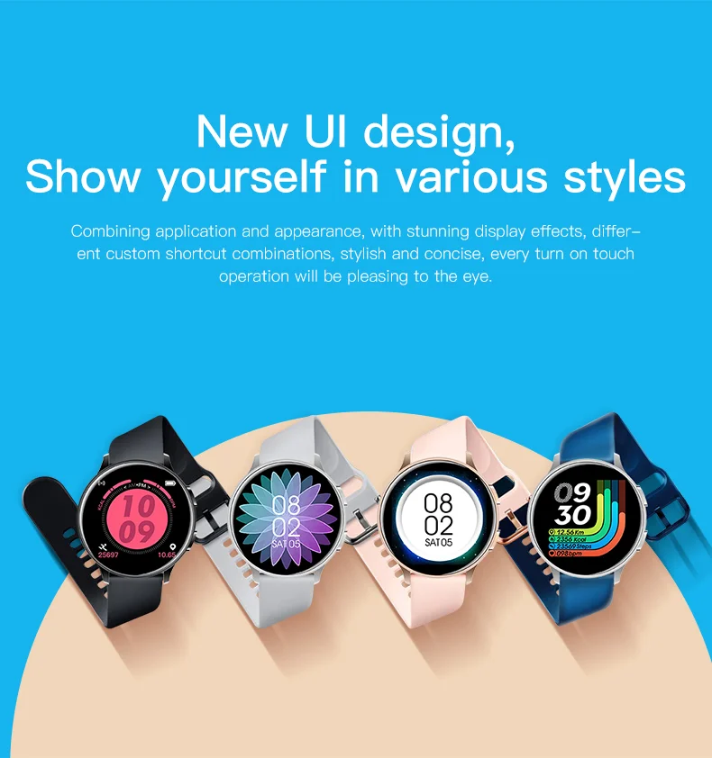 C10 Android Smart Watch Heart Rate Monitor Blood Pressure Round Sport Waterproof Wireless Call Fitness Tracker Smartwatch