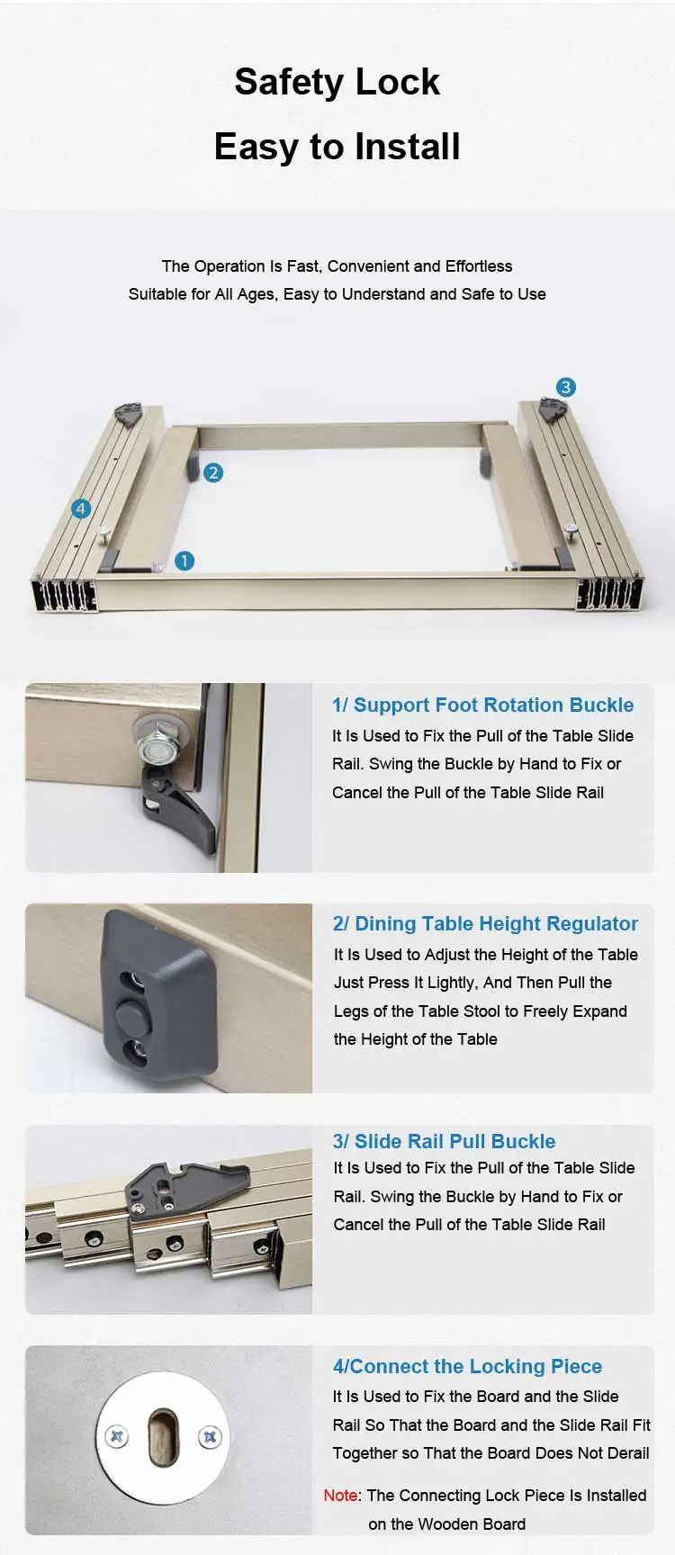 Table Extension Rail Pull Out Table Mechanism Multi Sections Extension Table Slide Rail Buy