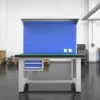 ESD Safe Workbench with Pegboard 3 Drawers and Power Outlets