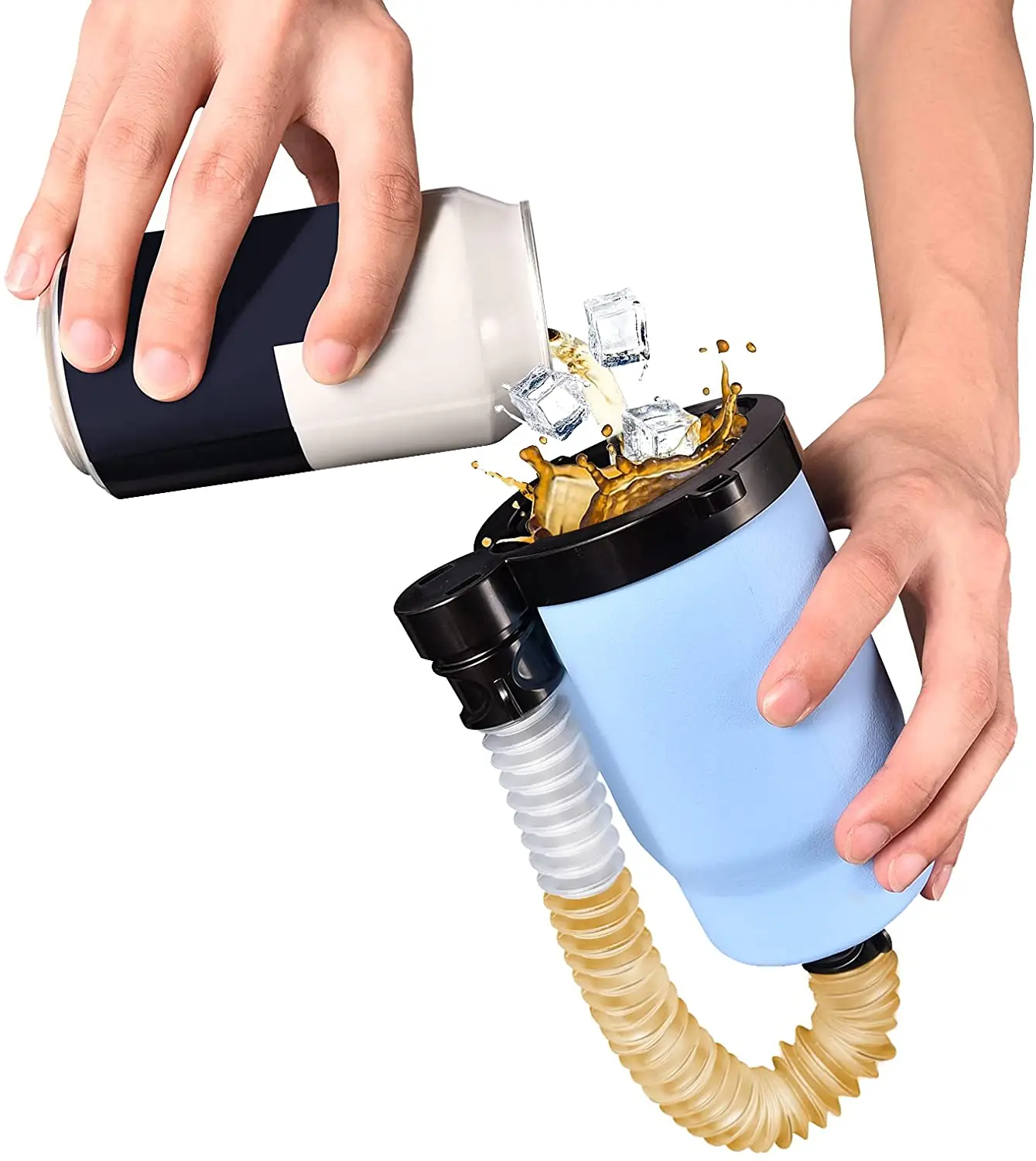 Beer Bongs Portable Can Or Bottle Cooler/cup With A Detachable