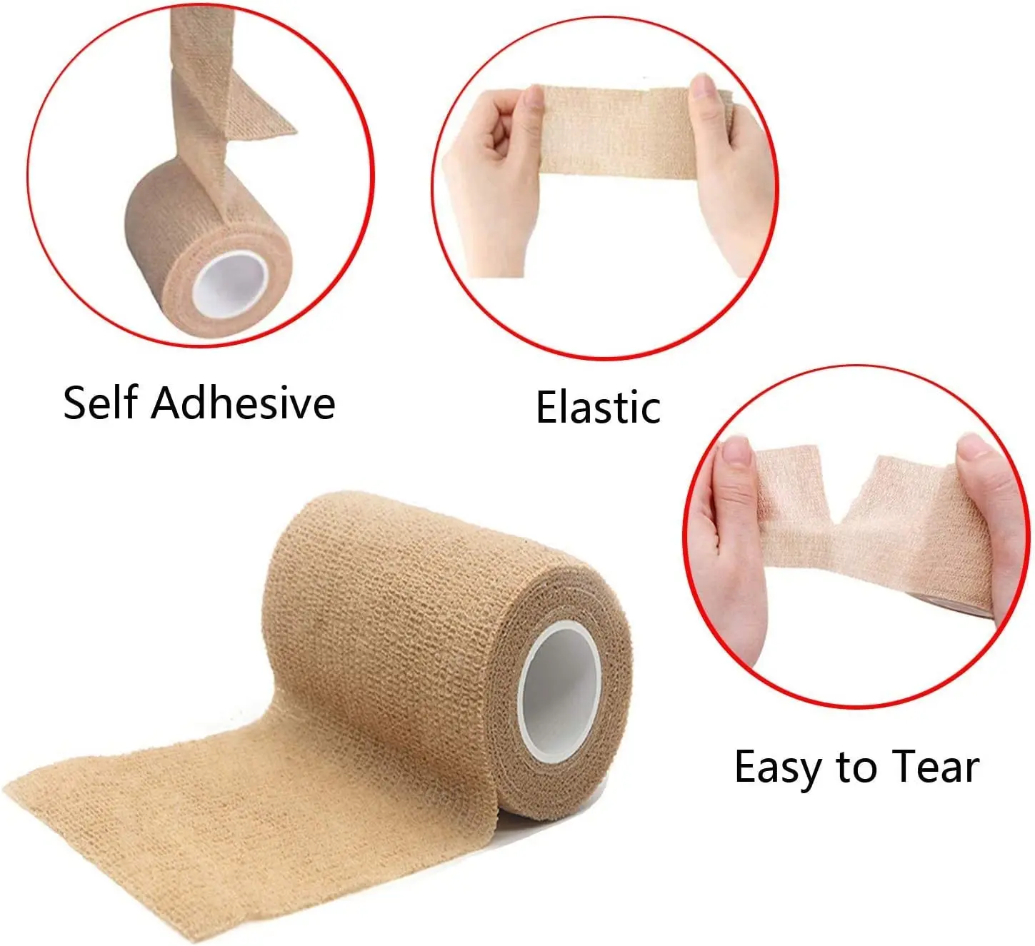 Hot Selling Medical Bandage Football Sock Cohesive Tape Sport Bandage