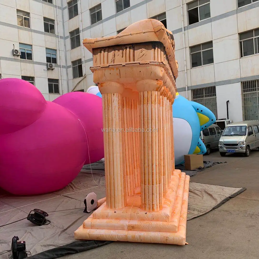 Simulated Building Large Inflatables Greek Temple Decor