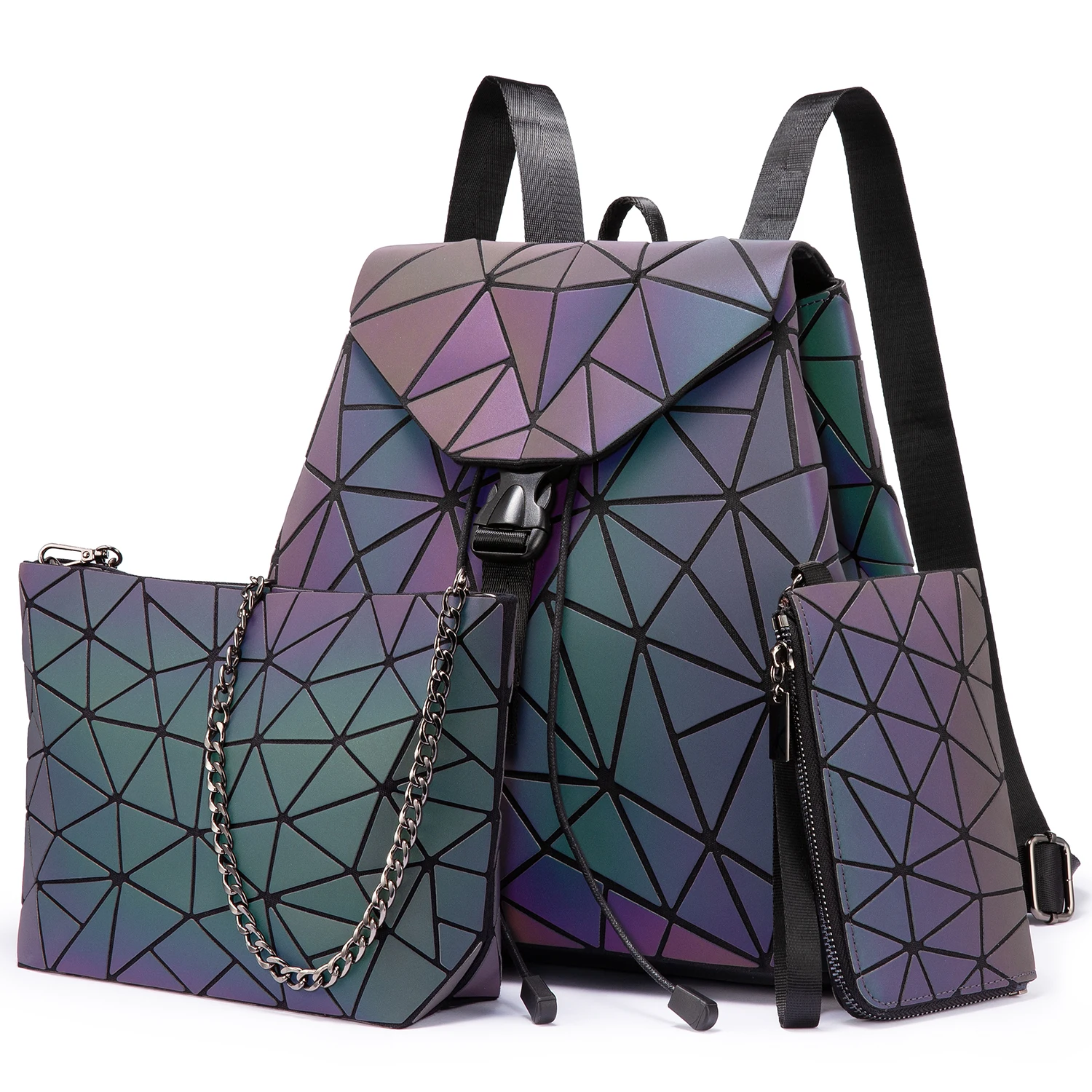 Brand New Aquarius Pink Geometric Reflective Book Bag varies aquarius-tote-bag.jpg?v=1736032642 main image 2