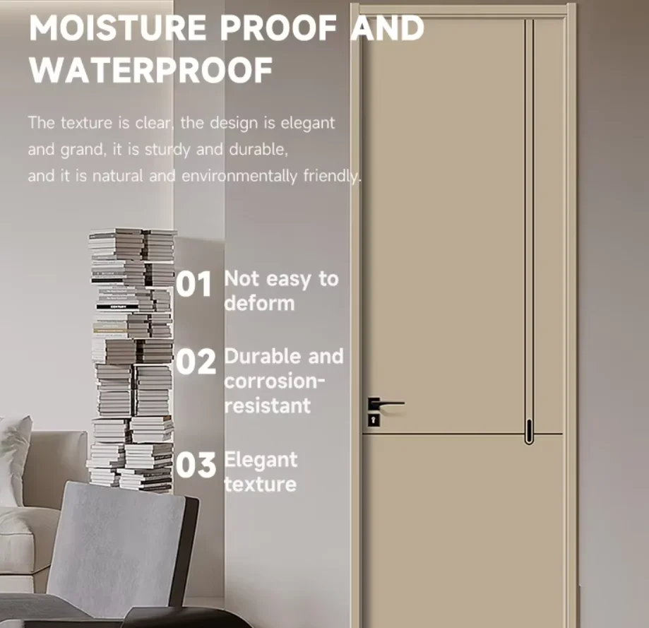 FOSHAN JINLAN Modern Wholesale PVC Laminated WPC Assembly Doors