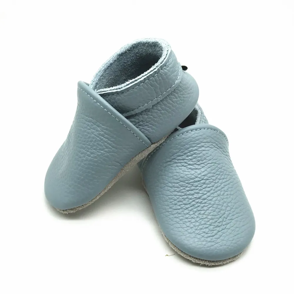 Newborn Baby Cowhide Shoes Solid Winter Warm Non-slip Toddler Infant Leather Walking Shoes