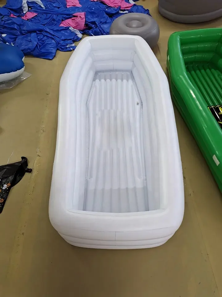 Custom PVC Inflatable Coffin Swimming Pool Float Quality Advertising Inflatables Product