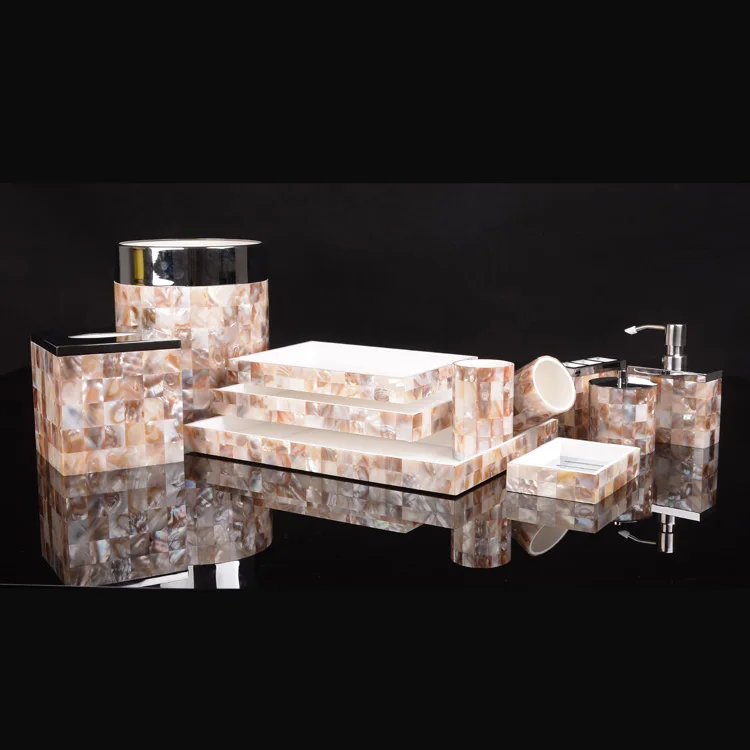 Luxury Bathroom Decor - Mother of Pearl Accessories