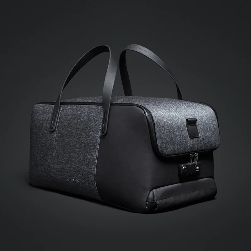 Multifunctional factory sale waterproof mens leather foldable duffle bag backpack