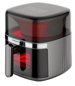 1500W Household Electric Digital Air Fryer Non-Stick Oil-Free Oven with 6L Visual Window Touch Control 1-Year Warranty