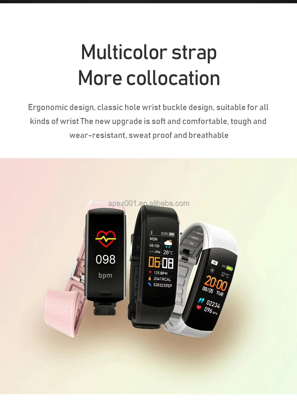 Kids Smartwatch Android AMOLED Display Silicone Band Sports Watch Sleep Monitor up to 4 Days Battery Life