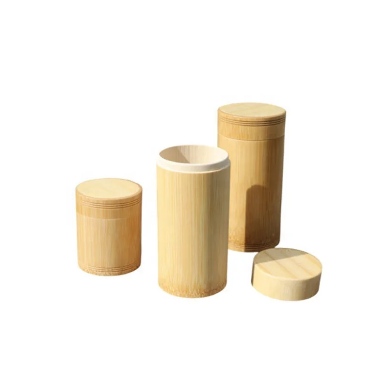Luxus Runde Holz zylinder Box Tube Verpackung Box fr Tee Kaffee Runde  Sonnenbrille Bambus Box